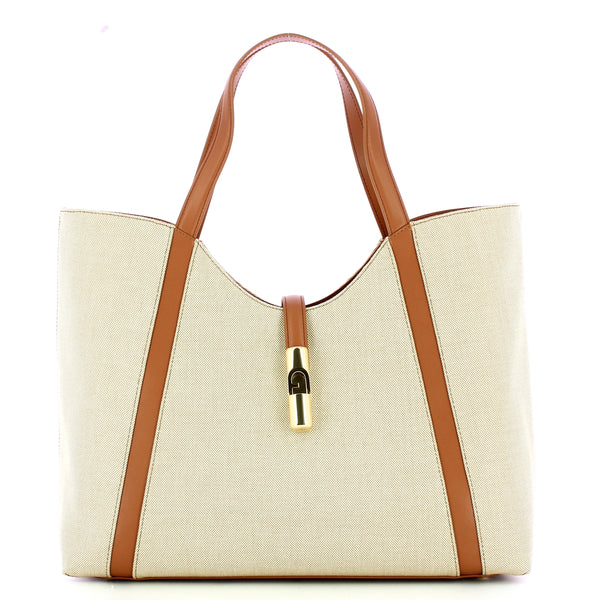 Furla - Borsa a spalla Goccia XL Natural Brandy WB01729BX3542 | Italystation.com Shop Now at italystation.com