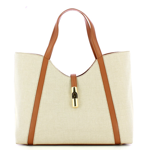 Furla - Borsa a spalla Goccia XL Natural Brandy WB01729BX3542 | Italystation.com Shop Now at italystation.com