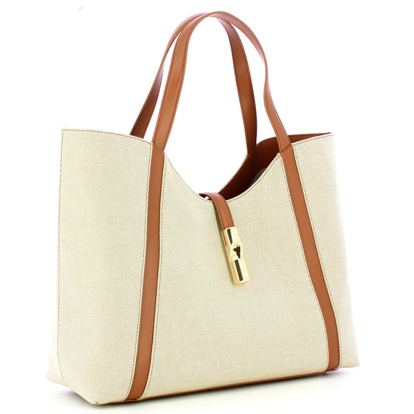 Furla - Borsa a spalla Goccia XL Natural Brandy WB01729BX3542 | Italystation.com Shop Now at italystation.com
