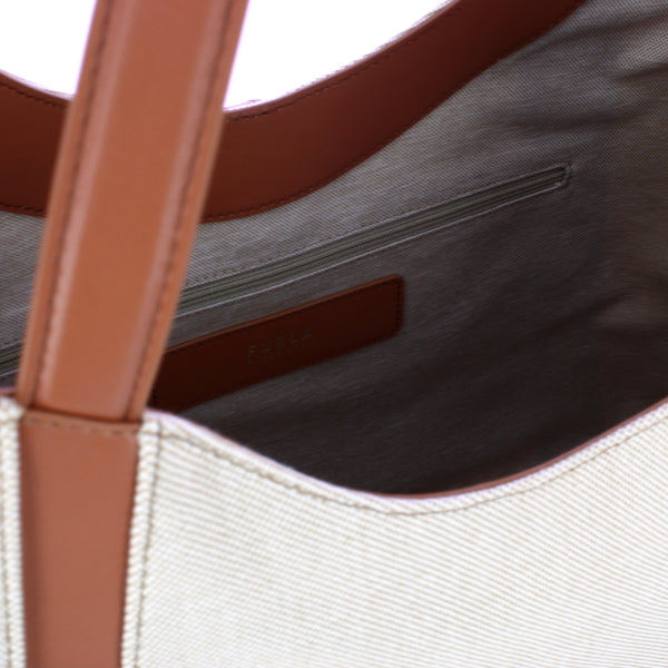 Furla - Borsa a spalla Goccia XL Natural Brandy WB01729BX3542 | Italystation.com Shop Now at italystation.com
