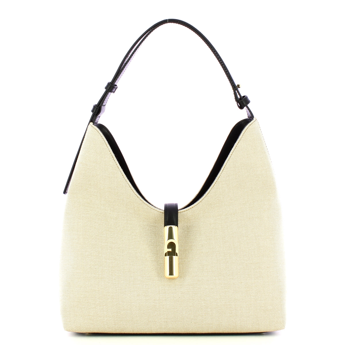 Furla - Borsa a spalla Goccia M Natural Nero WB01633BX3542 N | Italystation.com Shop Now at italystation.com