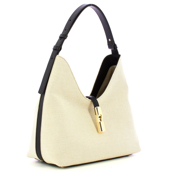 Furla - Borsa a spalla Goccia M Natural Nero WB01633BX3542 N | Italystation.com Shop Now at italystation.com