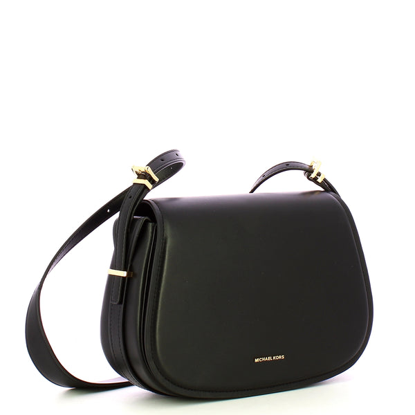 Michael Kors - Tracolla Flap Lydia media Black 30R5GL0M | Italystation.com Shop Now at italystation.com