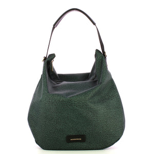 Borbonese - Hobo Bag Medium Peltro 224081J47 PELTRO | Italystation.com Shop Now at italystation.com