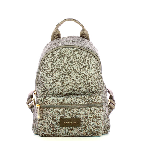 Borbonese - Zaino Small Tortora Marrone 224069J47 TORTOR | Italystation.com Shop Now at italystation.com