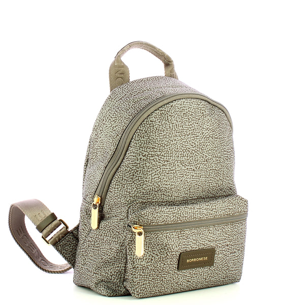 Borbonese - Zaino Small Tortora Marrone 224069J47 TORTOR | Italystation.com Shop Now at italystation.com