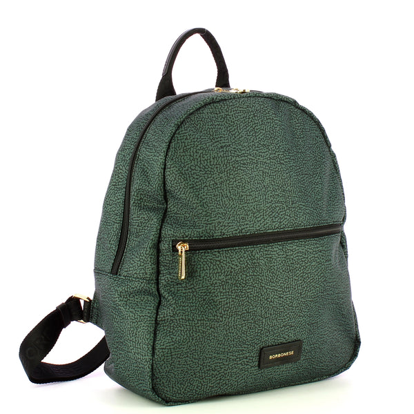 Borbonese - Zaino Medium Peltro 224080J47 PELTRO | Italystation.com Shop Now at italystation.com