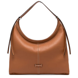 Gianni Chiarini - Borsa a spalla Norma Maxi Caramello | Italystation.com Shop Now at italystation.com