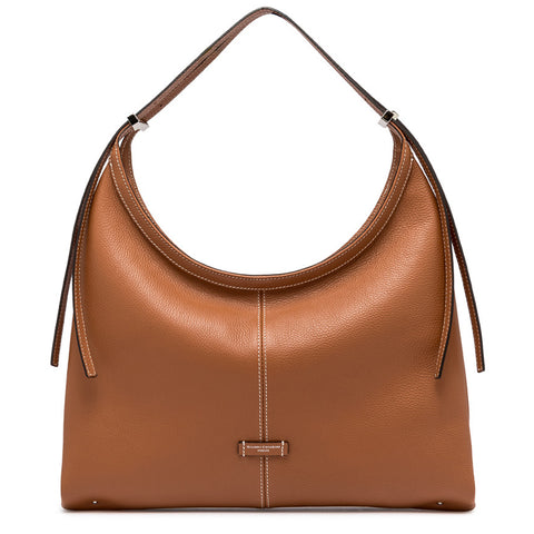 Gianni Chiarini - Borsa a spalla Norma Maxi Caramello | Italystation.com Shop Now at italystation.com