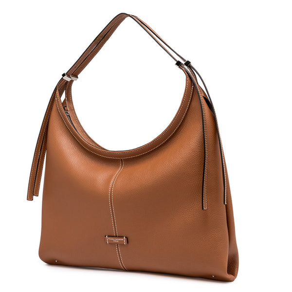 Gianni Chiarini - Borsa a spalla Norma Maxi Caramello | Italystation.com Shop Now at italystation.com