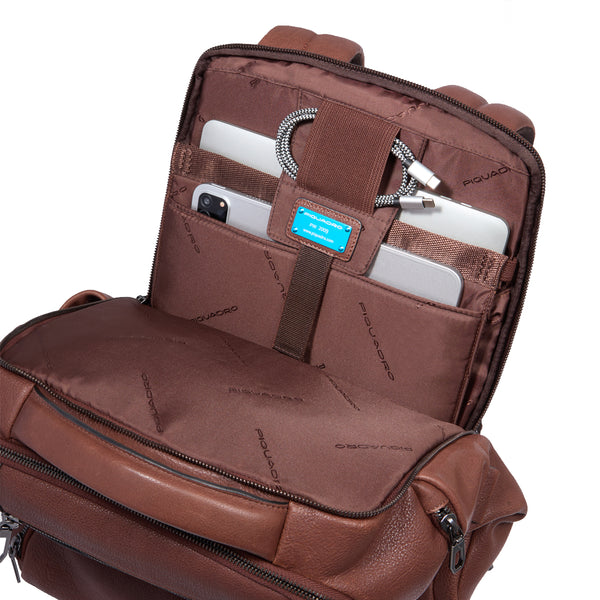 Piquadro - Cronus Marrone 15.6" Laptop Backpack - CA6689S134 - MARRONE