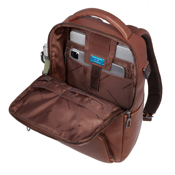 Piquadro - Cronus Marrone 13" Laptop Backpack - CA6687S134 - MARRONE
