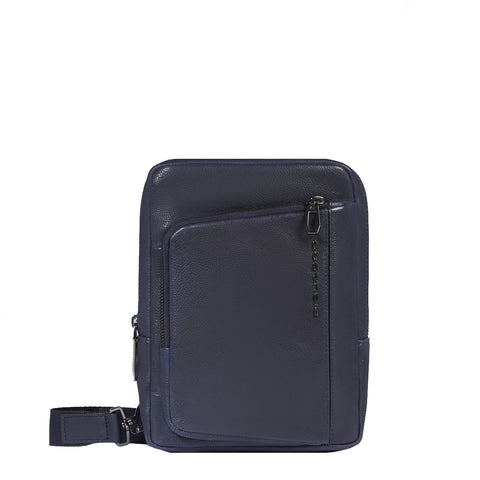 Piquadro - Cronus Blu Crossbody Bag with mini tablet sleeve - CA3084S134 - BLU
