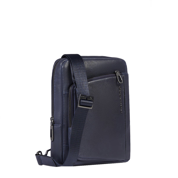 Piquadro - Cronus Blu Crossbody Bag with mini tablet sleeve - CA3084S134 - BLU