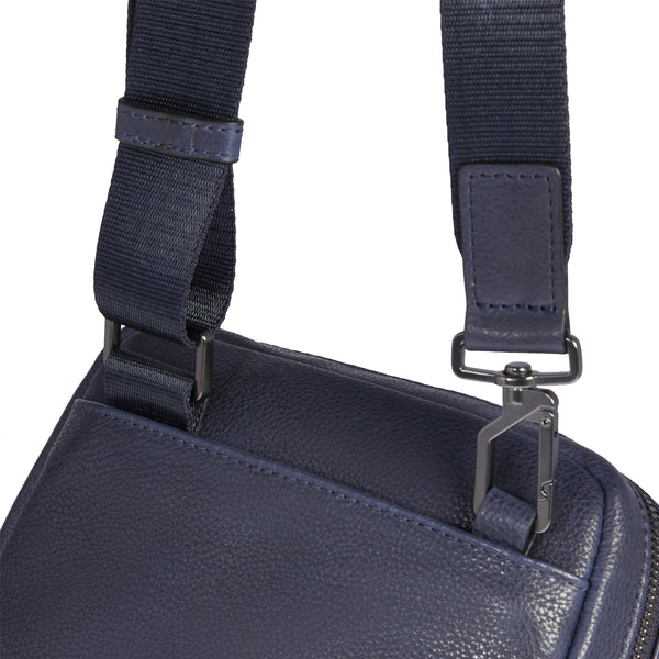 Piquadro - Cronus Blu Crossbody Bag with mini tablet sleeve - CA3084S134 - BLU