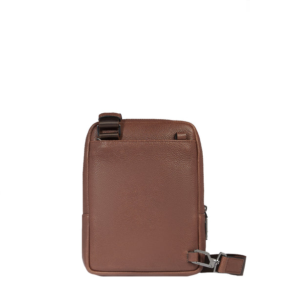 Piquadro - Cronus Marrone Crossbody Bag with mini tablet sleeve - CA3084S134 - MARRONE