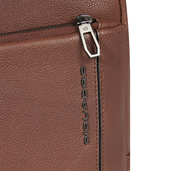 Piquadro - Cronus Marrone Crossbody Bag with mini tablet sleeve - CA3084S134 - MARRONE