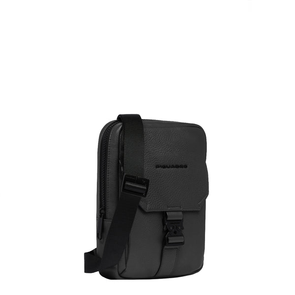 Piquadro - Than Nero Crossbody Bag with mini tablet sleeve - CA3084S135 - NERO