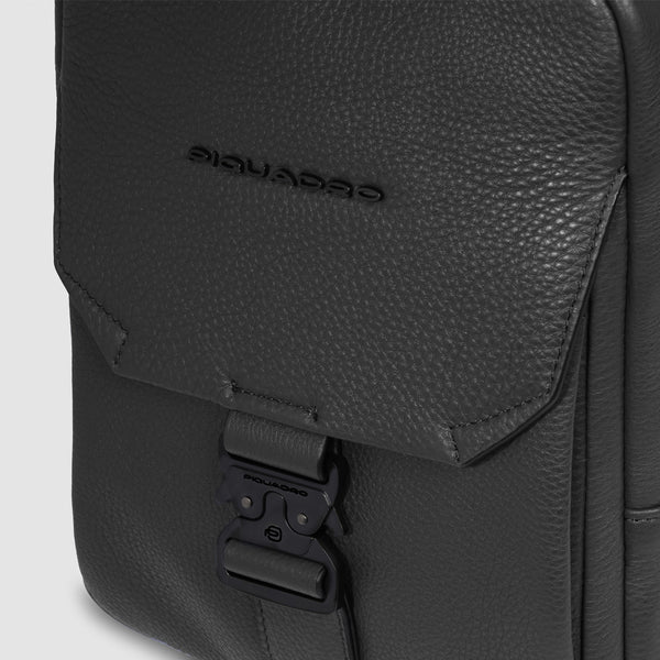 Piquadro - Than Nero Crossbody Bag with mini tablet sleeve - CA3084S135 - NERO