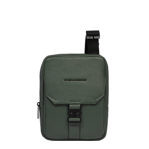 Piquadro - Than Verde Crossbody Bag with mini tablet sleeve - CA3084S135 - VERDE