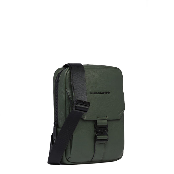 Piquadro - Than Verde Crossbody Bag with mini tablet sleeve - CA3084S135 - VERDE