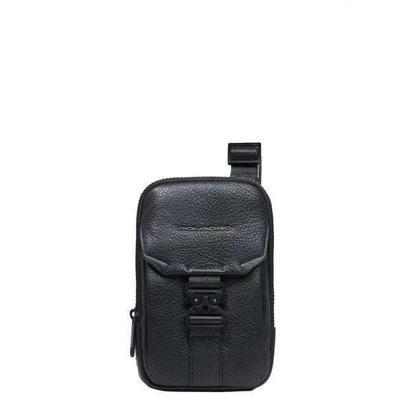 Piquadro - Than Nero Phone Holder - AC6546S135R - NERO