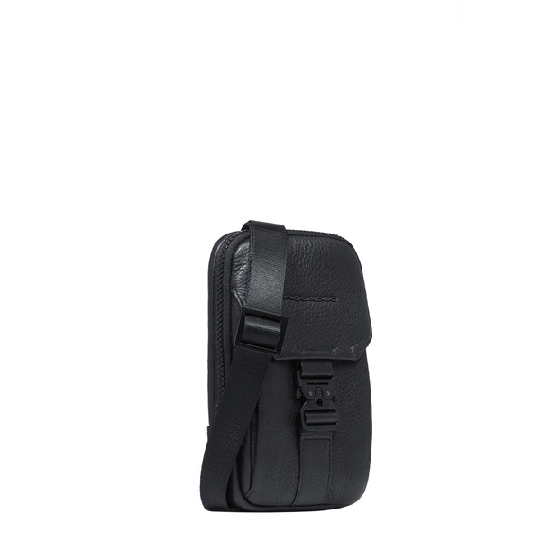 Piquadro - Than Nero Phone Holder - AC6546S135R - NERO