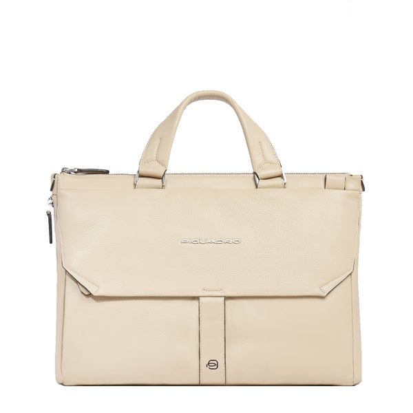 Piquadro - Than Beige 14" Laptop Briefcase - CA6698S135 - BEIGE