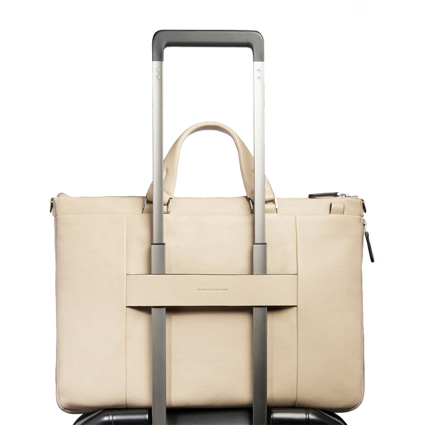 Piquadro - Than Beige 15.6" Laptop Briefcase - CA4021S135 - BEIGE