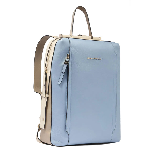 Piquadro - Circle Azzurro Beige2 14" Laptop Backpack - CA4576W92 - AZZURRO/BEIGE2