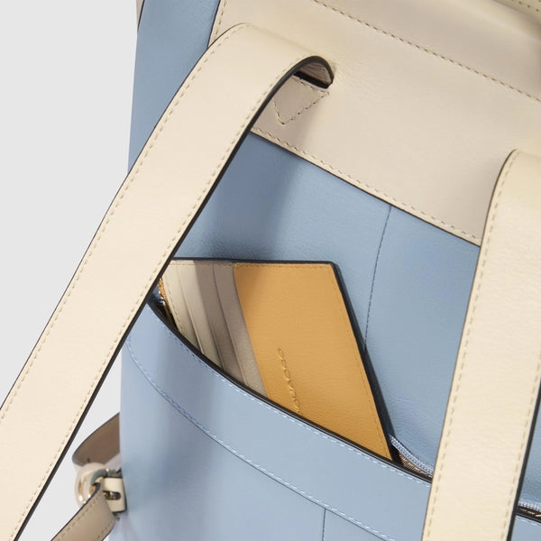 Piquadro - Circle Azzurro Beige2 14" Laptop Backpack - CA4576W92 - AZZURRO/BEIGE2