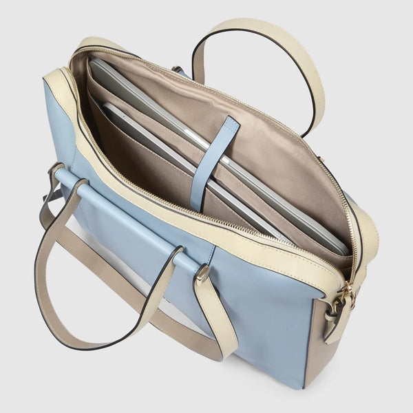 Piquadro - Circle Azzurro Beige2 15.6" Laptop Briefcase - CA6211W92 - AZZURRO/BEIGE2