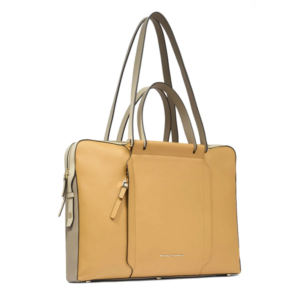 Piquadro - Circle Giallo Beige 15.6" Laptop Briefcase - CA6211W92 - GIALLO/BEIGE