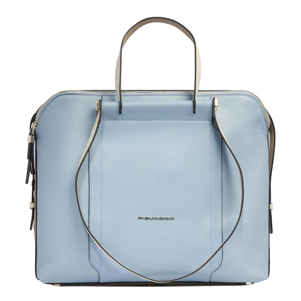 Piquadro - Circle Azzurro Beige2 14'' Laptop Briefcase - BD4574W92 - AZZURRO/BEIGE2