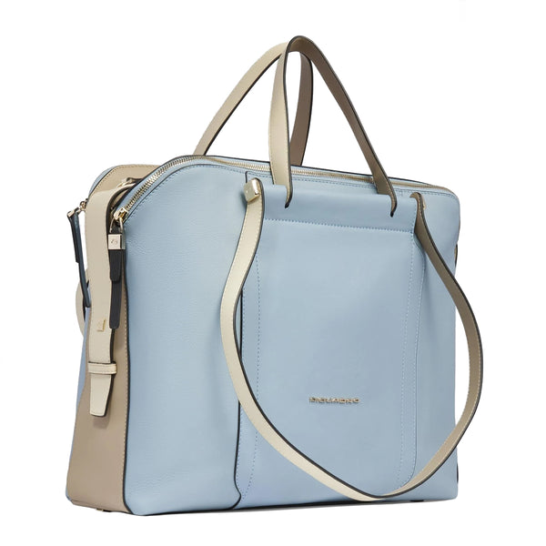 Piquadro - Circle Azzurro Beige2 14'' Laptop Briefcase - BD4574W92 - AZZURRO/BEIGE2