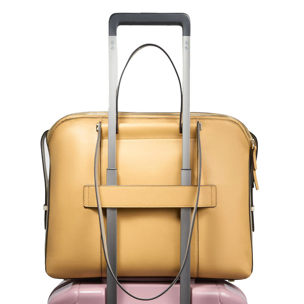 Piquadro - Circle Giallo Beige 14'' Laptop Briefcase - BD4574W92 - GIALLO/BEIGE