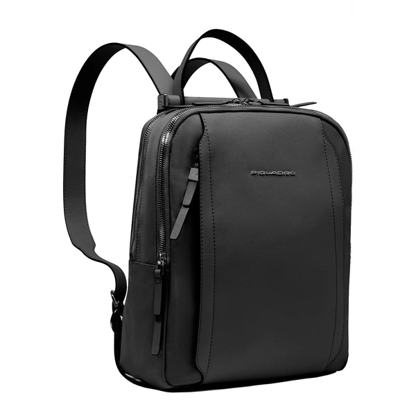 Piquadro - Lyra Nero Small Backpack with 12.9" tablet sleeve - CA5566W92T - NERO