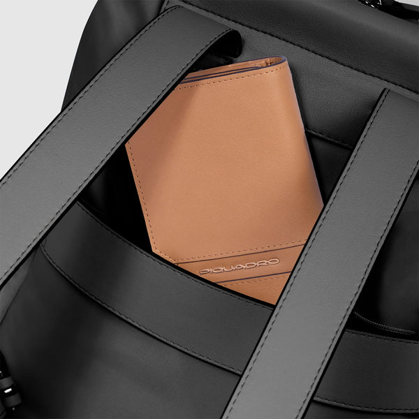 Piquadro - Lyra Nero Small Backpack with 12.9" tablet sleeve - CA5566W92T - NERO