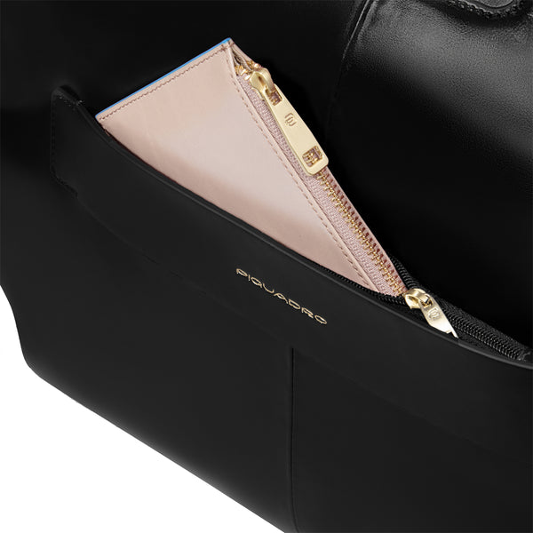 Piquadro - Shopping Bag Blue Square Porta PC 15.6" Nero - BD6680B2 - NERO