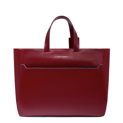 Piquadro - Shopping Bag Blue Square Porta PC 15.6" Rosso - BD6680B2 - ROSSO