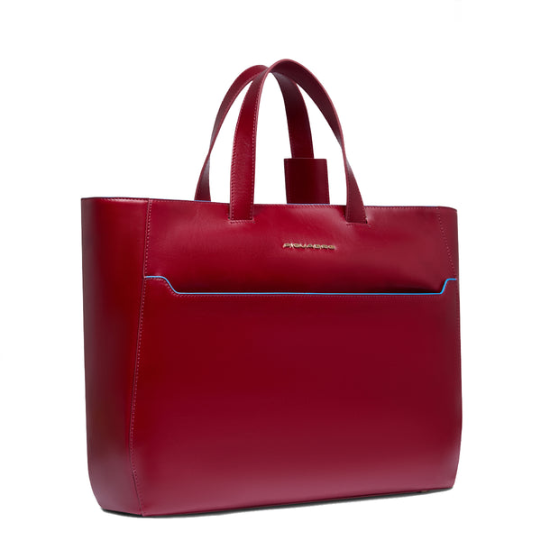 Piquadro - Shopping Bag Blue Square Porta PC 15.6" Rosso - BD6680B2 - ROSSO