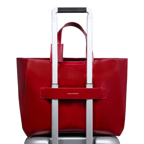 Piquadro - Shopping Bag Blue Square Porta PC 15.6" Rosso - BD6680B2 - ROSSO