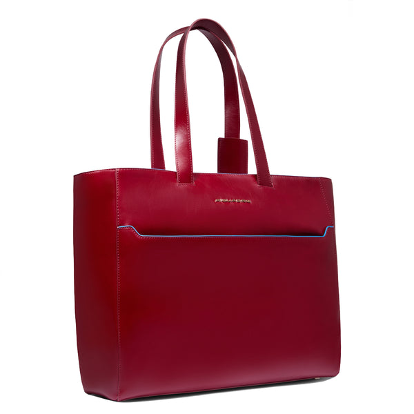 Piquadro - Shopping Bag Blue Square Porta PC 15.6" Rosso - BD6680B2 - ROSSO