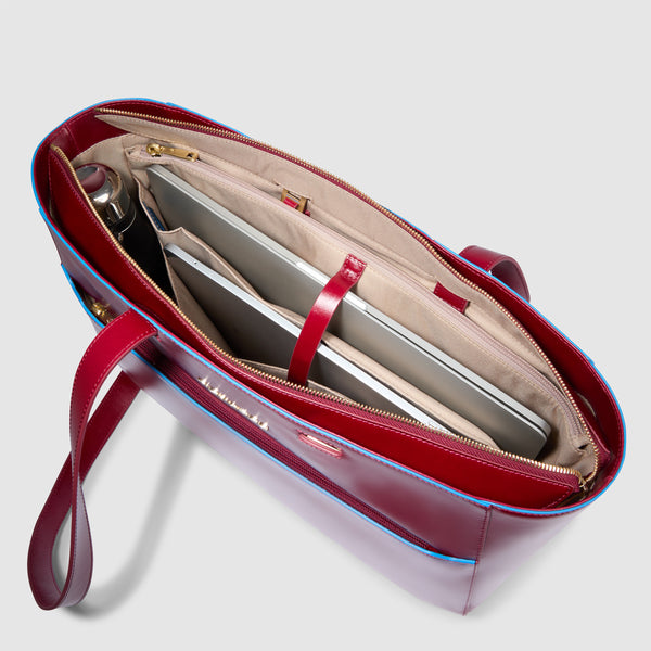 Piquadro - Shopping Bag Blue Square Porta PC 15.6" Rosso - BD6680B2 - ROSSO