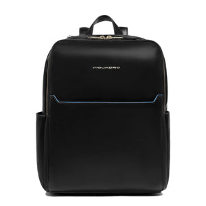 Piquadro - Small Laptop Backpack Blue Square 14" Nero - CA6678B2 - NERO
