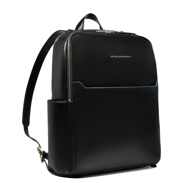 Piquadro - Small Laptop Backpack Blue Square 14" Nero - CA6678B2 - NERO