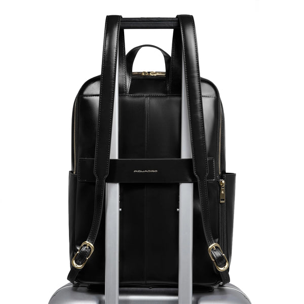 Piquadro - Small Laptop Backpack Blue Square 14" Nero - CA6678B2 - NERO