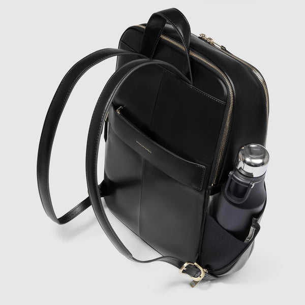 Piquadro - Small Laptop Backpack Blue Square 14" Nero - CA6678B2 - NERO