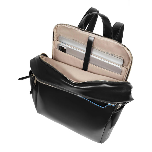 Piquadro - Small Laptop Backpack Blue Square 14" Nero - CA6678B2 - NERO