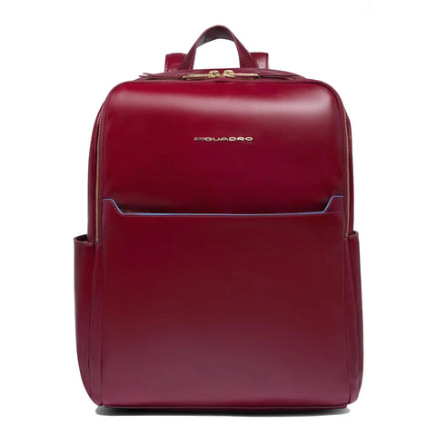 Piquadro - Small Laptop Backpack Blue Square 14" Rosso - CA6678B2 - ROSSO